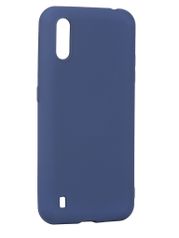 Чехол с микрофиброй DF для Samsung Galaxy M01 Silicone Blue sOriginal-15 (759591)