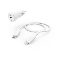 Комплект зарядного устройства HAMA H-183297, USB type-C, 8-pin Lightning (Apple), 3A, белый (1431787)