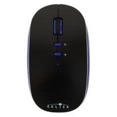 Мышь Oklick 595MB, оптическая, беспроводная, USB, черный и синий [tm-8900] (352690)