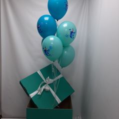 Коробка сюрприз бирюзовая с шариками (270601716)