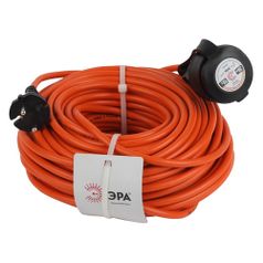 Удлинитель силовой Эра UPx-1-2x1-30m-IP44 (Б0046807) 2x1.0кв.мм 1розет. 30м ПВС 10A без катушки оран (1363979)