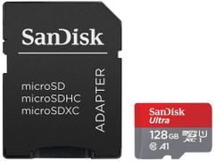 Карта памяти 128Gb - SanDisk Ultra MicroSDXC Class 10 UHS-I U1 A1 SDSQUA4-128G-GN6MA с адаптером SD (881930)