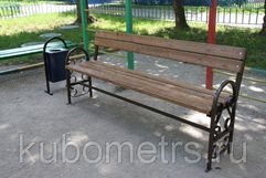 Садовые скамейки со спинкой деревянные 1,5м от производителя (216793316)