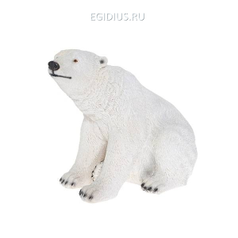 Фигура декоративная садовая "Медведь белый сидячий" (25025)