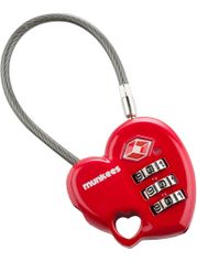 Брелок Munkees Combination Lock-Heart 80x37x14mm Red 3606/1144133 (795369)