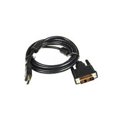 Кабель BURO HDMI (m) - DVI-D (m), GOLD , ферритовый фильтр , 5м, черный [hdmi-19m-dvi-d-5m] (817226)