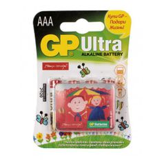 AAA Батарейка GP Ultra Alkaline 24AUGL LR03, 4 шт. (765949)