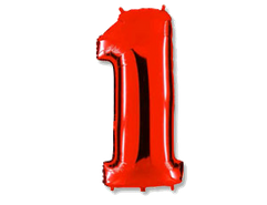 Воздушный шар Цифра "1" Red (15420)