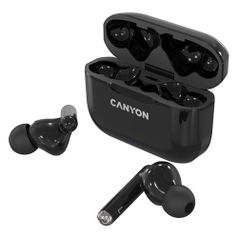 Гарнитура Canyon TWS-3, Bluetooth, вкладыши, черный [cne-cbths3b] (1521025)