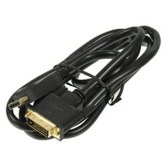Кабель Display Port NINGBO DisplayPort (m) - DVI-D Dual Link (m), GOLD , 1.8м, блистер, черный (840970)