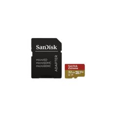 Карта памяти SanDisk Extreme microSDHC Class 10 UHS Class 3 V30 A1 90MB/s 32GB с переходником под SD (Оригинальная! (428727)