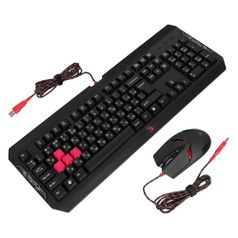 Комплект (клавиатура+мышь) A4TECH Bloody Q1100 (Q100+S2), USB, проводной, черный (948012)