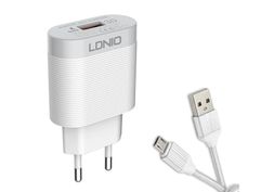 Зарядное устройство Ldnio A303Q 1xUSB + Cable Micro USB White LD_B4368 (786301)