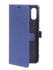 Чехол DF для Samsung Galaxy A02 Blue sFlip-85 (823278)