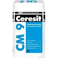 Клей для плитки Ceresit (для вн.работ) СМ 9 (25кг) (17186)