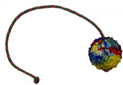 мячик Gappay Мяч каучуковый, диам. 6см, с веревкой 50см (1109)