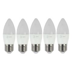 Упаковка ламп LED Эра E27, свеча, 6Вт, 4000К, белый нейтральный, ECO LED B35-6W-840-E27, 5 шт. [б0020621] (1419582)