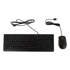 Комплект (клавиатура+мышь) Lenovo 300 U, USB, проводной, черный [gx30m39635] (1383385)
