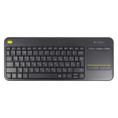 Клавиатура Logitech K400 Plus, USB, Радиоканал, черный [920-007147] (377662)