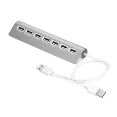 Хаб USB GCR 7 ports 0.6m Silver GCR-UH227S (453932)