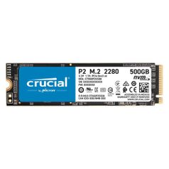 SSD накопитель Crucial P2 CT500P2SSD8 500ГБ, M.2 2280, PCI-E x4, NVMe (1391019)
