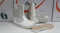 Сурсил-Орто (лечебная антивальгусная обувь) Ботинки Сапоги на байке высокие берцы демисезон 55-123-1 Белый  (6752)
