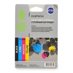 Картридж Cactus CS-EPT0735, черный / голубой / пурпурный / желтый / CS-EPT0735 (727362)