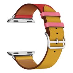 Ремешок Lyambda Maia для Apple Watch Series 3/4/5/6/SE желтый/красный (LWA-03-44-RY) (1362644)