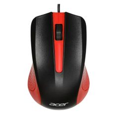 Мышь Acer OMW012, оптическая, проводная, USB, черный и красный [zl.mceee.003] (1369696)