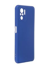 Чехол DF для Xiaomi Redmi Note 10 / 10S с микрофиброй Blue xiOriginal-19 (840354)