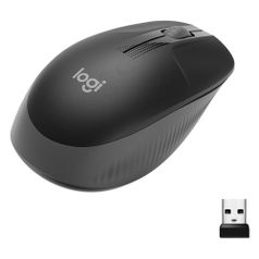 Мышь Logitech M190, оптическая, беспроводная, USB, темно-серый и серый [910-005905] (1413660)