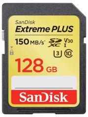 Карта памяти 128Gb - SanDisk Extreme Plus - Secure Digital XC Class 10 UHS-I SDSDXW5-128G-GNCIN (660216)