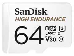 Карта памяти 64Gb - SanDisk High Endurance - MicroSD XC Video Class 30 SDSQQNR-064G-GN6IA (740765)