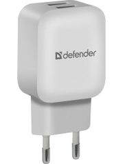 Зарядное устройство Defender EPA-13 2xUSB White 83841 (651650)