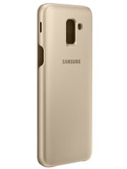 Аксессуар Чехол Samsung Galaxy J6 2018 Wallet Cover Gold SAM-EF-WJ600CFEGRU (577660)