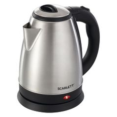 Чайник электрический Scarlett SC-EK21S24, 1800Вт, нержавеющая сталь и черный (1374627)