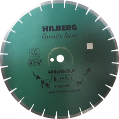 Диск алмазный отрезной 400 мм  посадочное 25,4/12 мм Hilberg серия Granite Laser HMG400 (2229182606)