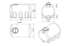 Емкость горизонтальная Н-2000л