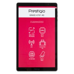 Планшет Prestigio Grace 4791 4G Octa, 2GB, 16GB, 3G, 4G, Android 9.0 темно-серый [ho1pmt47914gdru] (1204162)