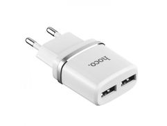 Зарядное устройство Hoco C12 Smart 2xUSB + Micro USB White (573376)