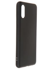 Чехол DF для Samsung Galaxy A02 с микрофиброй Silicone Black sOriginal-27 (823254)
