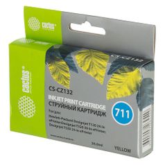 Картридж Cactus CS-CZ132, №711, желтый / CS-CZ132 (997136)