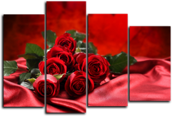 Модульная картина "Кровавые розы" (108226725)