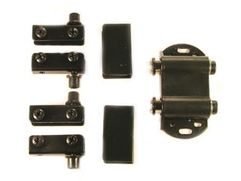 Комплект стеклопетель с двойным амортизатором на две двери, чёрный (8986)