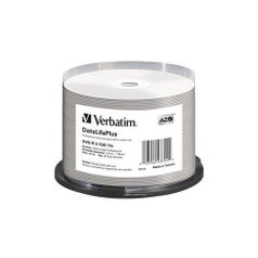 Оптический диск DVD-R VERBATIM 4.7Гб 16x, 50шт., 43744, cake box, printable (440338)