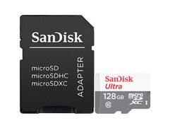 Карта памяти 128Gb - SanDisk MicroSDXC Ultra Light Class 10 SDSQUNR-128G-GN6TA с переходником под SD (807297)