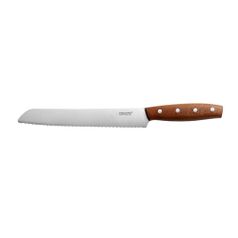 Нож Fiskars Norr (1016480) стальной для хлеба лезв.210мм серрейт. заточка коричневый (1457765)