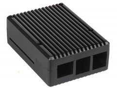 Корпус Qumo RS017 для Raspberry Pi 4B Aluminum Case Black (854600)
