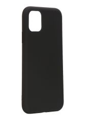 Чехол с микрофиброй DF для APPLE iPhone 11 Silicone Black iOriginal-01 (682231)