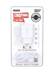 Зарядное устройство Remax LingHang PD-A113a 1xUSB 2.4А + кабель MicroUSB White (876254)